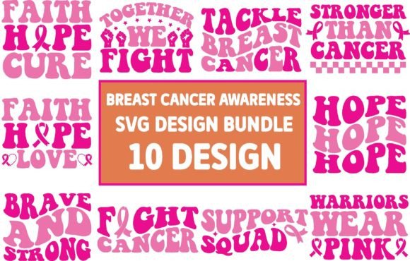 Brest Cancer SVG Design Bundle for Graphics and Crafts