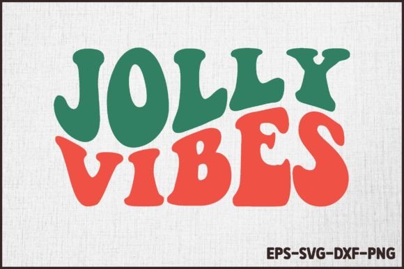 Jolly Vibes - Retro Christmas SVG for Graphics and Crafts