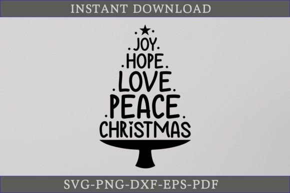 Review: Joy Hope Love Peace Christmas SVG for Graphics and Crafts