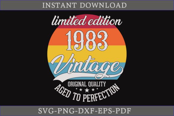 Vintage 1983 Aged to Perfection: A Crafty Graphics Gem